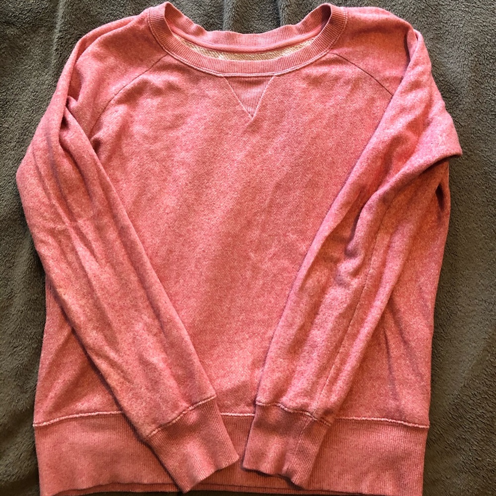 crew neck coral sweatshirt